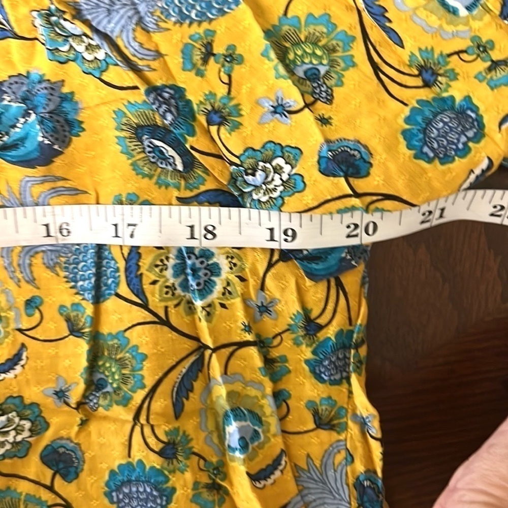 ⭐️Anthro’s Jane & Delancey, Yellow Pineapple Floral Top,Super Soft, Pull-Over, M - Picture 11 of 13